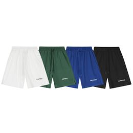 Pantalones cortos para hombres Diseñador Alfabeto Estampado de silicona American High Street Baloncesto Deportes Pantalones cortos de verano de malla con cordón sueltos e informales para hombres y mujeres