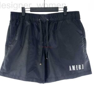 Shorts pour hommes Designer Fashion Casual Vêtements Amires New Amies Couleur unie Basic Polyvalent Mens Bleu Cordon High Street Beach Imprimé 2022 44WT