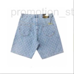 Herenshorts Designerjeans voor heren, hoge gram lente/zomer nieuwe, gepersonaliseerde versleten gewassen denimshorts, klassieke jacquard met volledige print, Koreaanse versie, trendy 51J9