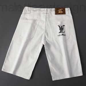 Herenshorts Designer Nieuwe hot diamant denim shorts voor heren zomer dunne losse rijbroek Koreaanse versie trend Zomer casual YG6F 78YP