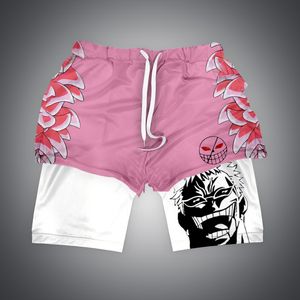 Shorts pour hommes Shorts de créateur pour hommes Shorts imprimés numériques 3D Pantalons de plage double couche pour adultes