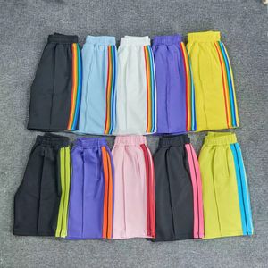 Short masculin Designer Solid Color Shorts Set Black Rainbow Ribbon Sports and Leisure Couple Slow Running Pantal