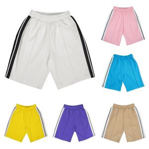 Heren shorts Designer Sports Shorts 2023ss Summer Plam Pants Baggy Casual Cotton Men's and Dameskleurige gestreepte High Street Jogger Pants