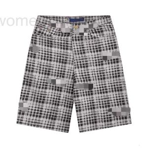 Diseñador de pantalones cortos masculinos unisex Shorts Checkerboard Yarn teñido Todo el diseñador opuesto Sweet Retro Retro Strt Casual Sports Vikt