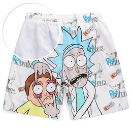 Pantalones cortos para hombre con estampado digital, pantalones cortos casuales grandes para la playa, pantalones sueltos de cinco puntos con dibujos animados