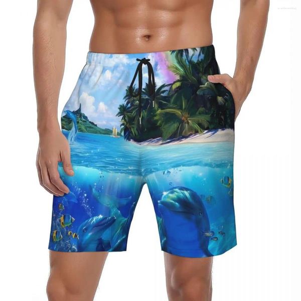 Shorts pour hommes Dolphin Graphic Board Summer 3D Impression Running Beach Pantalons courts Hommes Séchage rapide Y2K Rétro Imprimé Plus Taille Trunks