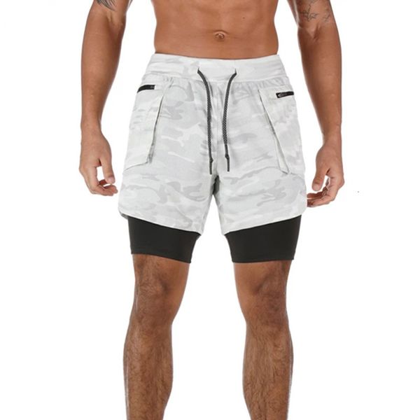 Shorts pour hommes Pantalons de sport double couche Séchage rapide Shorts de course Salle de fitness Shorts de jogging Entraînement de fitness Jogging 230714