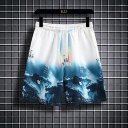 Shorts masculins élastique taille en liberté pour hommes streetwear ropa hombre pantalon de plage de qualité d'été 3d imprime