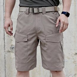 Short masculin élastique mange d'été étanche tactique tactique pantalon hommes pantalon multipocker salopette extérieur plage de plage