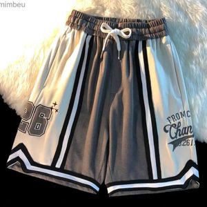 Herenshorts Geborduurde basketbalshorts vintage hiphop heren casual shorts Amerikaanse trend high street paar sportbroeken college-stijl 202 240226