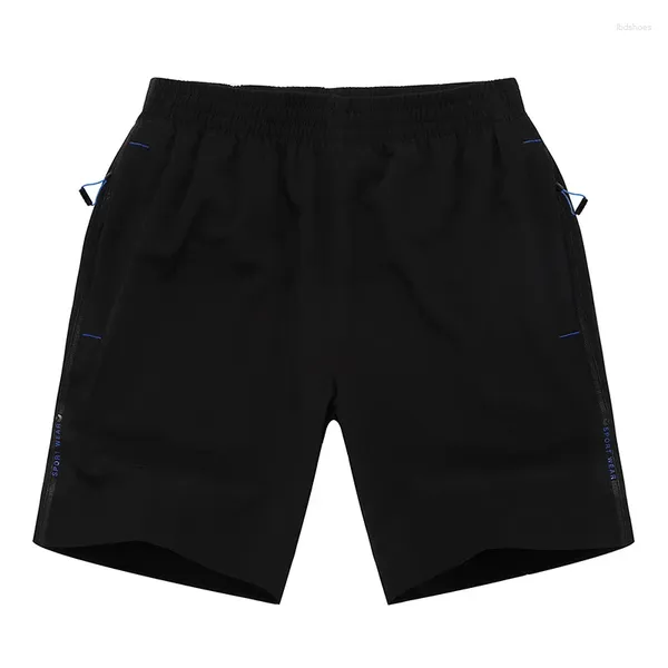 Pantalones cortos para hombres Encontrar Plus Tamaño 5XL Hombres Cintura elástica de secado rápido Big L-5XL Longitud de la rodilla Bolsillo con cremallera QA143