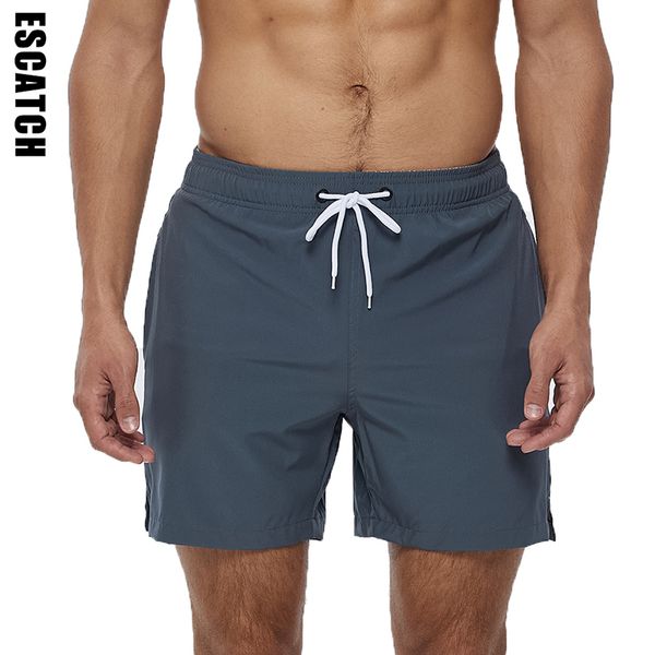 Pantalones cortos para hombres Escatch Summer Swimming Shorts Hombres poliéster spandex forro de malla transpirable traje de baño Ropa de playa para hombres gimnasio corriendo 230711