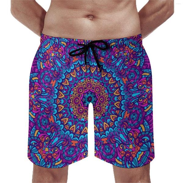 Shorts pour hommes Ethnic Mandala Board Males Vintage Print Short Quality Daily Swimming Trunks Large Size