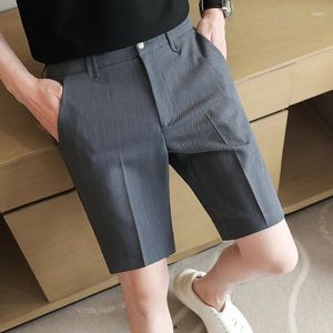 Herenshorts Prachtige Koreaanse zomer Eenvoudig pak Semi-elastische taille Heren Slim-fit Business Casual knielengte