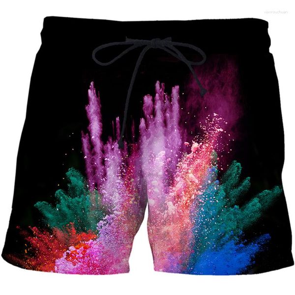 Pantalones cortos para hombre Pantalones de playa de moda Impreso en 3D Moteado Tie Dye Patrón Deportes Hombres Mujeres Amantes Hip Hop Street Casual