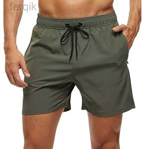 Shorts masculins Fashion Beach Shorts élastiques CLOSURES MENSE MENSE CHOSE SHORTS DE PLACE DRICHE avec poches à fermeture éclair D240426