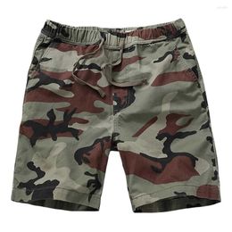 Shorts pour hommes Mode Camouflage Cargo Hommes Casual Militaire Armée Style Beachshort Taille Élastique Lâche Baggy Streetwear Coton