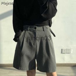 Shorts pour hommes Mode Casual Shorts Hommes D'été Coréen Chic Pantalon Large Jambe Mâle Au Genou Ceintures Drapées Lâche Rétro Populaire High Street J230608