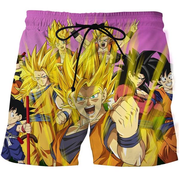 Pantalones cortos de hombre Moda Anime japonés Ku Kong Head 3D Impreso Hombres Pantalones de playa sueltos y mujeres Hip Hop Pantalones casuales Hombres