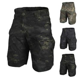 Shorts pour hommes Short cargo militaire pour hommes de mode décontracté camouflage imprimé lâche multi-poches short de jogging en plein air pantalon bermuda # g3 J240124