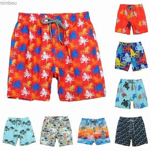 Herenshorts Mode Nieuwe strandbroeken voor kinderen Schildpad Sneldrogend 4-weg stretch-boardshorts Strandsurfen Merk boardshorts Zwemkleding Trunks 8-14 240226