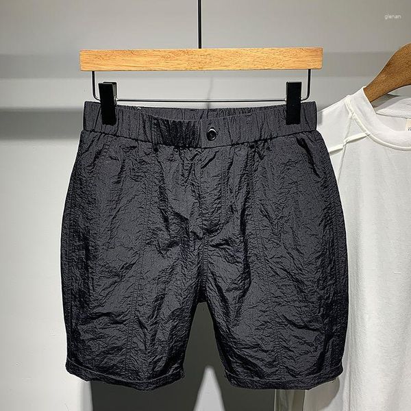 Shorts pour hommes mode personnalité mince à séchage rapide lâche jambe droite pantalon à cinq points été respirant sport décontracté