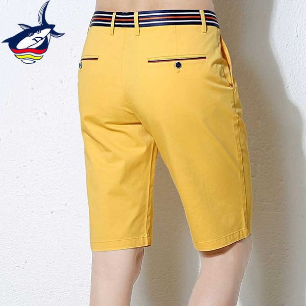 Shorts pour hommes Mode Tace Shark marque Shorts hommes 97 coton respirant décontracté hommes Shorts genou longueur jaune rouge pantalon court grande taille 38 Z0216