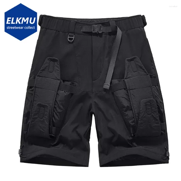 Short masculin mode tactique 2024 Multi poches d'été noir Casual lâche cargo technowear cyber