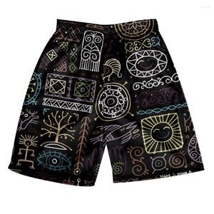 Shorts pour hommes Mode Tribal Egypte Totem Culture Joggers Unisexe Streetwear Hommes Casual Paisley Print Sport Beach Cool Homme Tissu
