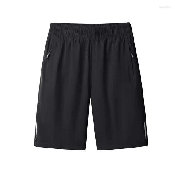 Pantalones cortos para hombres Moda Versátil Suelto Seda de hielo Secado rápido Playa Pantalones de 5 puntos Juventud Verano Material de nylon Deportes casuales