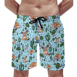 Shorts pour hommes Fennec Board Cactus désert imprimé mode plage pantalons courts hommes conception surf séchage rapide maillot de bain cadeau d'anniversaire