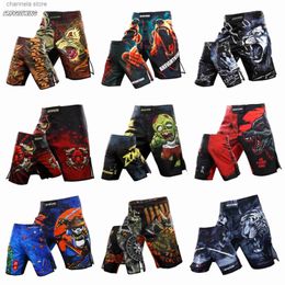 Shorts pour hommes Fighter Jujitsu Sports Short de longueur 5 points Gym Jujitsu Taekwondo Short de boxe thaïlandais Robe de combat Pantalon de boxe MMA Taille XXS-XL T240227