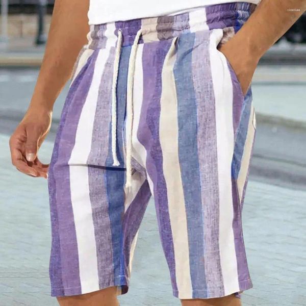 Short de Fitness pour hommes, pantalon d'entraînement avec cordon de serrage, doublure, taille élastique, respirant, séchage rapide à la plage, à la piscine, été