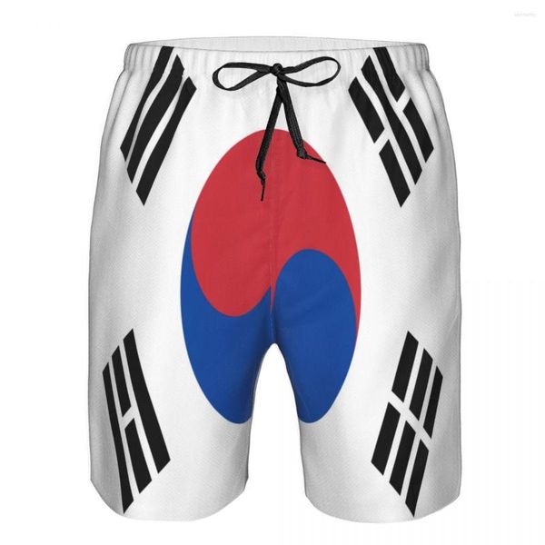 Pantalones cortos para hombre, bandera de Corea del Sur, secado rápido, natación para hombre, traje de baño para hombre, bañadores, bañadores de verano, ropa de playa