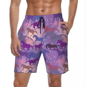 Shorts pour hommes Flare Horse Board Été Imprimé Animal Élégant Plage Pantalon Court Hommes Courir Surf Modèle Confortable Maillot De Bain