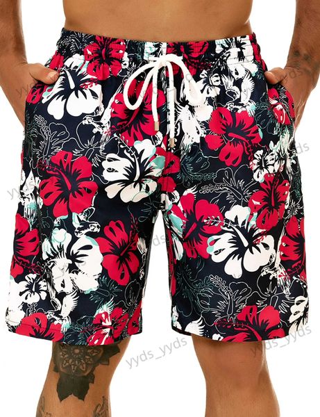 Pantalones cortos para hombre Pantalones cortos de playa florales Pantalones cortos de tabla de surf impresos en 3D Pantalones cortos de natación para niños Troncos de hombre Calzoncillos masculinos Troncos de gimnasio Flor T240124