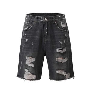 Short masculin grenouille Drift American Style Retro Rap Loose Hole Flace Summer Summer Simple Trend Pantal