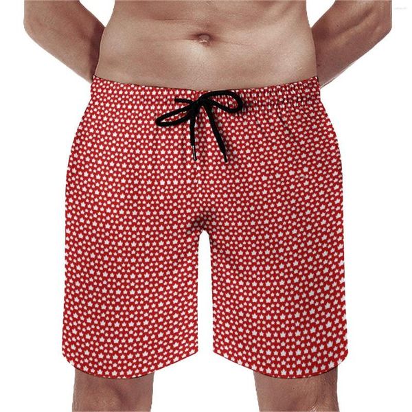 Pantalones cortos para hombres Banderas divertidas Tablero Verano Bandera de Canadá Ropa deportiva Pantalones cortos de playa Masculino Secado rápido Divertido Personalizado Tallas grandes Troncos de natación