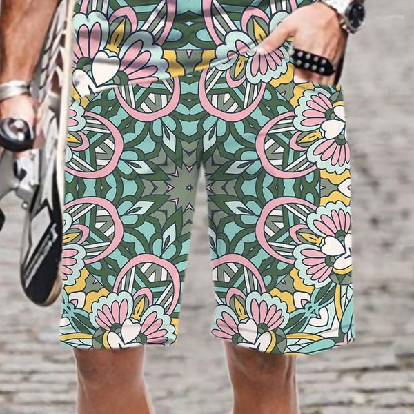 Short pour hommes, motif rétro amusant, imprimé en 3D, taille élastique ample, décontracté, surdimensionné, maillot de bain d'été, Streetwear, Cool, plage de natation