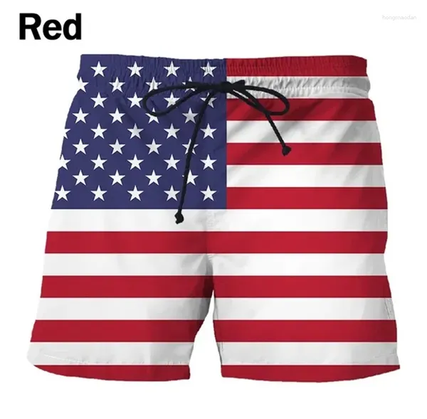 Shorts masculins Allemagne USA UK Flag Beach Men 3D Printing Board Swimsuit Homme 2024 Summer Hawaii Swim Trunks Cool Ice