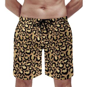 Shorts pour hommes or et noir léopard conseil hommes Animal imprimé court qualité loisirs pantalon grande taille