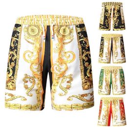 Shorts pour hommes Gold Luxury Imprimé Beach Mens Pantalons de créateurs Grande taille 2022 Été Vêtements inhabituels Produits Robe de soirée en vrac 2595