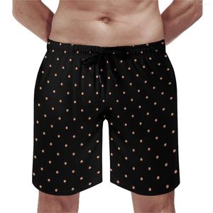 Short pour hommes, planche à pois doré, imprimé rétro, pantalon court de plage décontracté, surf, séchage rapide, maillot de bain personnalisé