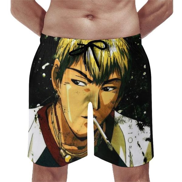 Pantalones cortos para hombre Great Teacher Onizuka Anime Japan Board Manga Eikichi Smoke Hair Pantalones cortos Bañadores cómodos para hombre