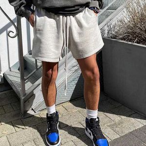 Heren shorts Gray Basketball Shorts For Mens Summer Ademende mode Nieuwe kwart broek Loose Street Fitness Casual Sports Shorts J240409