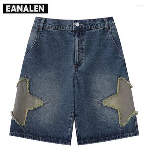 Heren Shorts Harajuku Vintage Ster Patroon Denim Heren Sunshine Bermuda Casual Sport Hardlopen Basketbal College Broek Straat