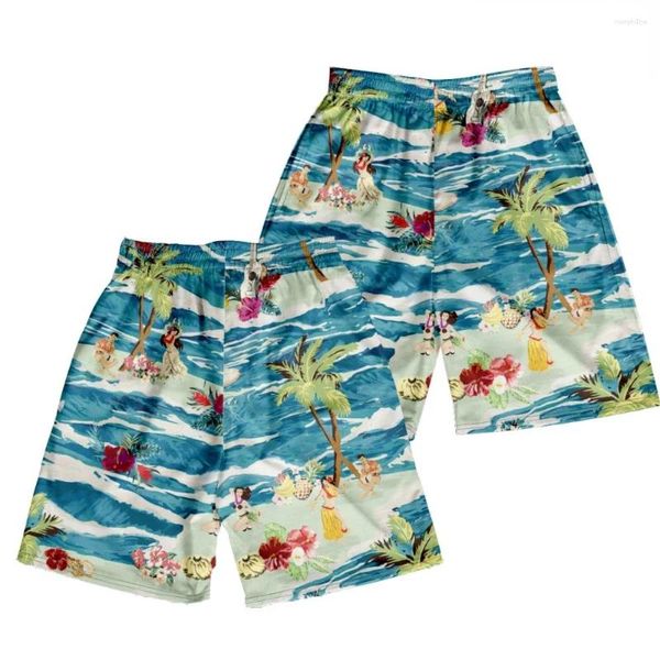 Shorts pour hommes Style hawaïen Palm Tree Birds Cargo Pantalon Streetwear Casual Beach Basketball Gym Fitness Home Sports Vêtements pour hommes