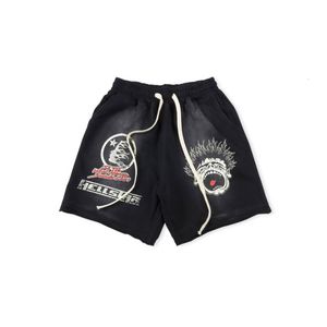 Shorts pour hommes Hellstar Studios Sounds Like Heaven Tee Retro Women 1 1 Top Quality Vintage Drawstring Short 230411