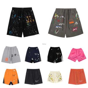 Shorts pour hommes de haute qualité pour hommes et femmes Designer Natation Gym Maille Broderie Pur coton peint à la main Graffiti Encre Éclaboussures Antique Cuivre Lettre Imprimer TFVG