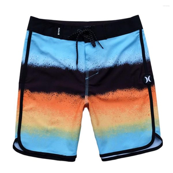 Shorts pour hommes de haute qualité à séchage rapide Casual Gym Boardshorts Surf 4 Way Stretch Sublimation Imprimé Hommes Beach SwimTrunks à vendre